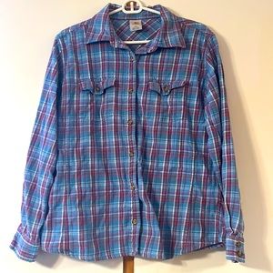 Carhartt Women’s Plaid Flannel, Size L, Excellent Condition! Very Cute!
